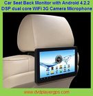 car back seat monitor with Wifi,3G Function,FM transmitter,Capacitive Touch Screen