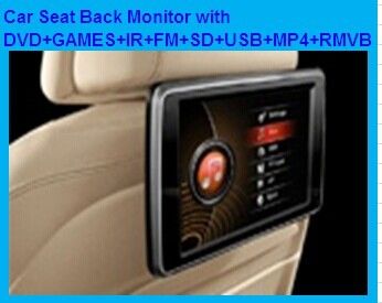 car entertainment products 10.1” Headrest DVD Player with GAMES+IR+FM+SD+USB+MP4+RMVB