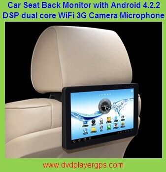 1080P Touch Screen 10.1"Car Back Seat Monitor With WIFI,3G,Capacitive Panel,Game Play