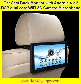 10.1"Car Back Seat Monitor With WIFI,3G,Capacitive Touch Screen support 1080P