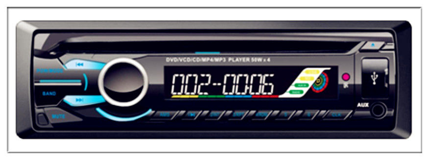 One-Din universal Car DVD Player with Detachable panel with USB/FM/Clock/SD/Movie